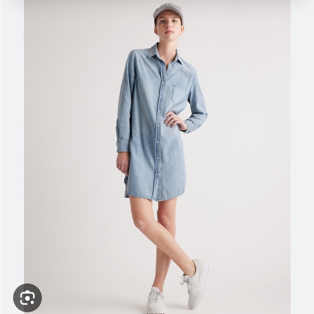 EUC Quince Denim Shirt Dress - M